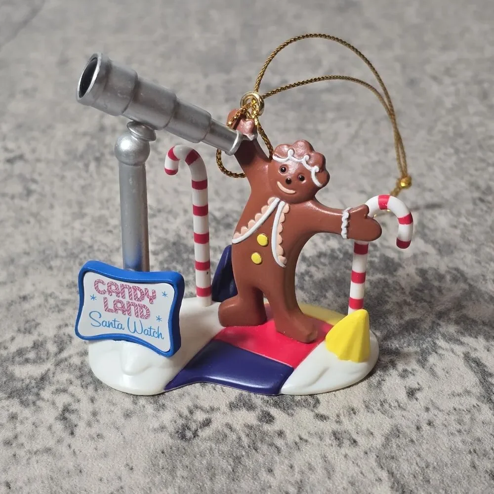 Candyland Basic Fun Hasbro Gingerbread Man Santa Watch Christmas Ornament: